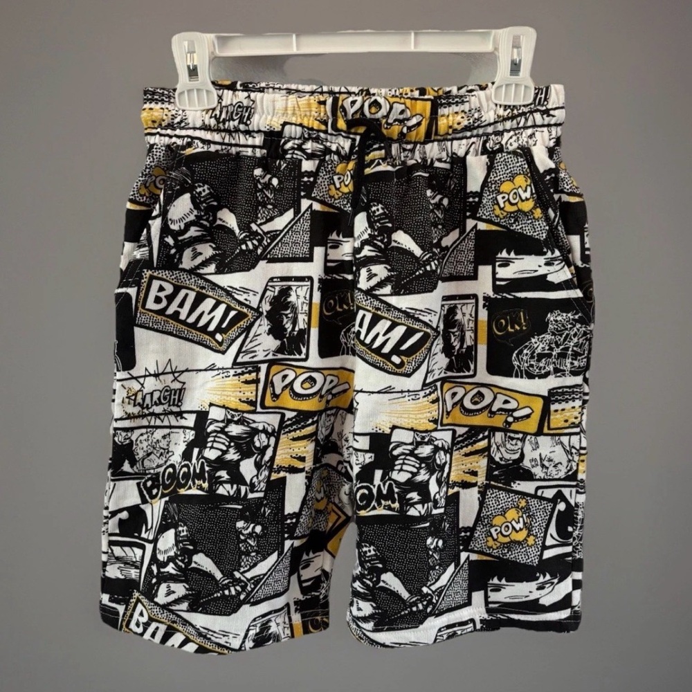 Seven Souls Mens Shorts Comic Print Casual Fun Cartoon Cotton Summer Mens M